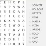 Caça-palavras dos alimentos
