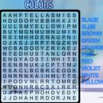 Word search colors